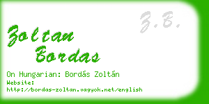 zoltan bordas business card