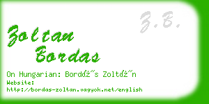 zoltan bordas business card